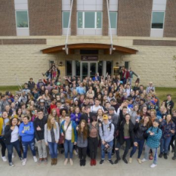 University of Montana, School of Journalism, High School Day, Group Photo by Adjunct Instructor Lido Vizzutti